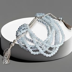 Hand Crafted Boho Semi-precious Stone and Glass Bead Bracelet